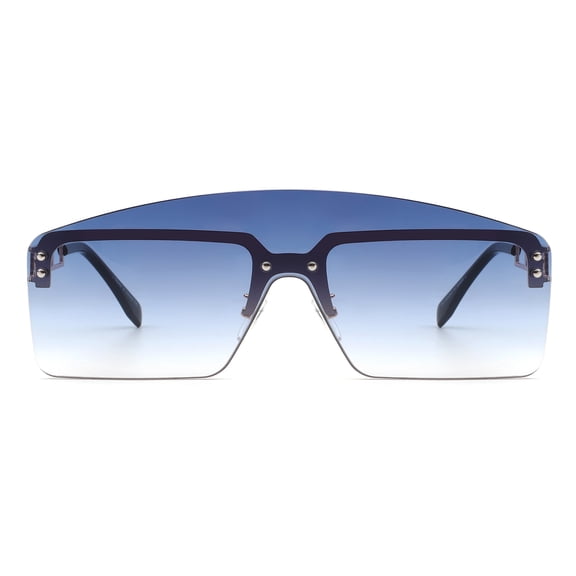 Blue Gradient Frame Sunglasses - Light Lens UV Protection Fresh Daily & Casual Eyewear