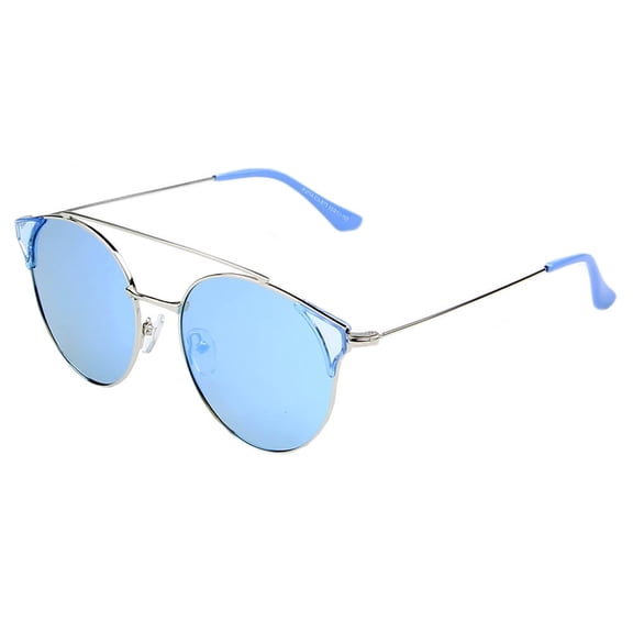 Blue Gradient Lens Metal Frame Sunglasses - UV Protection Fresh Outdoor & Daily Eyewear
