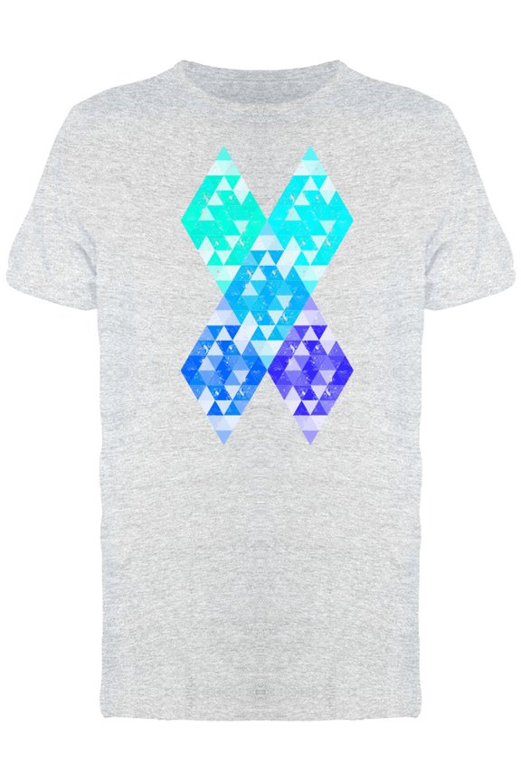 Blue Gradient Of Rhomboid T-Shirt Men -Image by Shutterstock, Male Large
