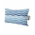 thumbnail image 1 of Blue Gradient Outdoor Head Resting Pillows with Insert Water Ripple 1 Pack Waterproof Lumbar Pillows with Adjustable Elastic Strap for Patio Recliner Chaise Beach Chair, 11"x16", 1 of 4