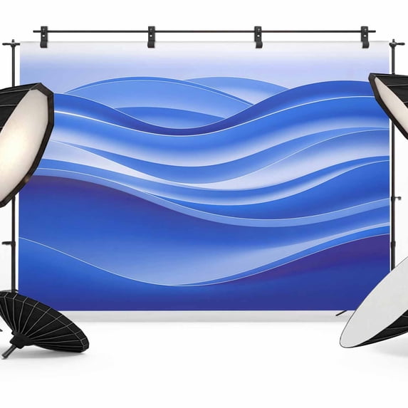 Blue Gradient Photography Backdrop 7x5FT, Fluid Wave Art Photo ...