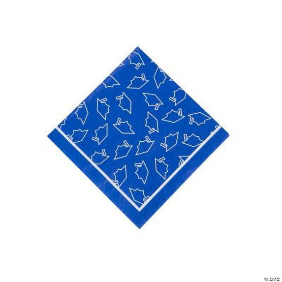 Blue Graduation Bev Nap - Party Supplies - 50 Pieces
