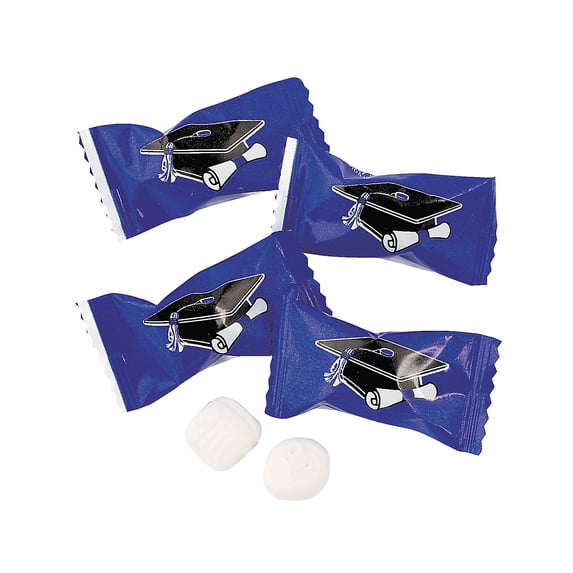 Graduation Buttermints Blue Graduation Buttermints for Party Buffet, Wrapped Mints, Party ...