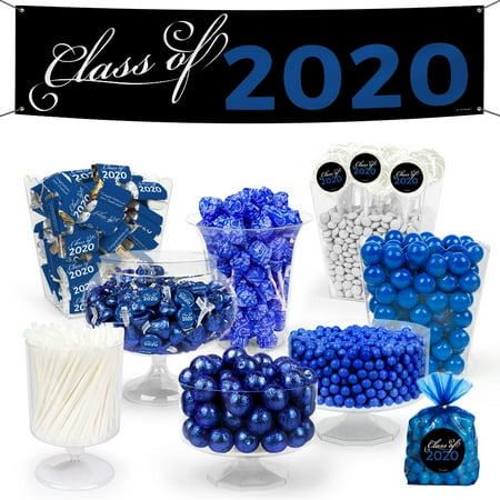 Blue Graduation Class of 2024 Candy Buffet