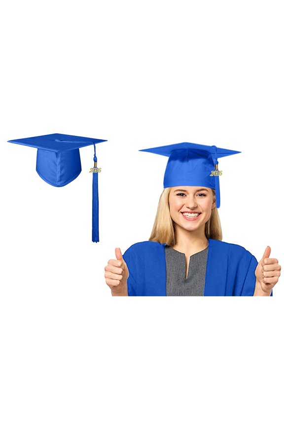 Blue Graduation Caps with Tassel Unisex Adult Graduation Cap Class of 2026 Decorations for Graduate Fancy Dress
