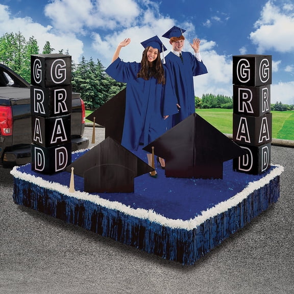 Blue Graduation Parade Float Decorating Kit - 19 Pieces