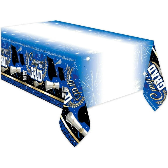 Blue Graduation Tablecloth 3 Pack - Blue Graduation Party Supplies