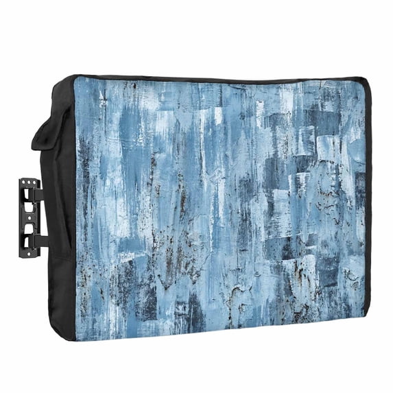 Blue Graffiti Art Waterproof Outdoor TV Cover, Abstract Distressed ...