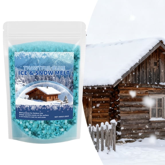 Blue Granular Ice Melt Salt for Winter Driveways, Sidewalks, Parking Lots & Outdoor Surfaces – Fast-Acting, Long-Lasting Anti-Ice Protection, Safe for Concrete,Asphalt,Lawns & Pets snow melting salt