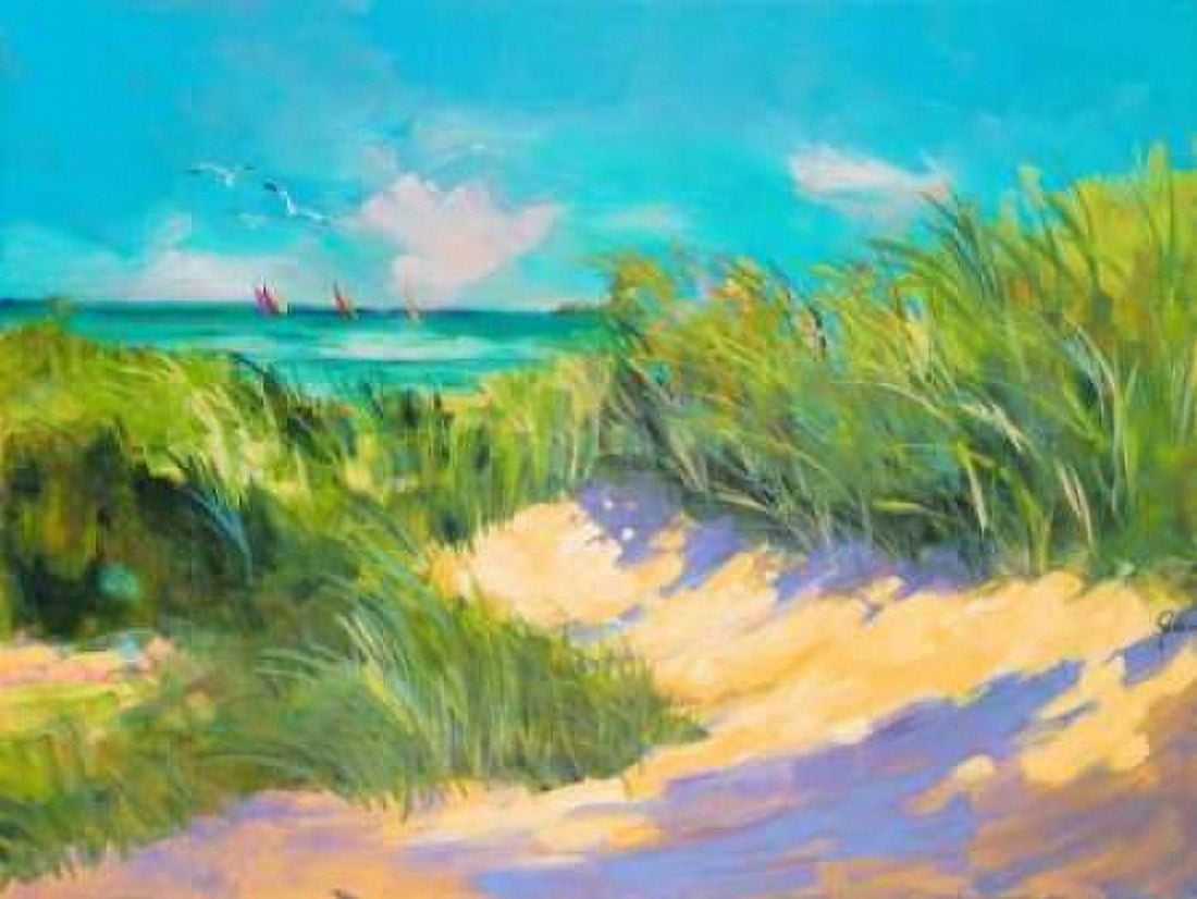 Blue Grass Breeze I Canvas Art - Jane Slivka (18 x 24)
