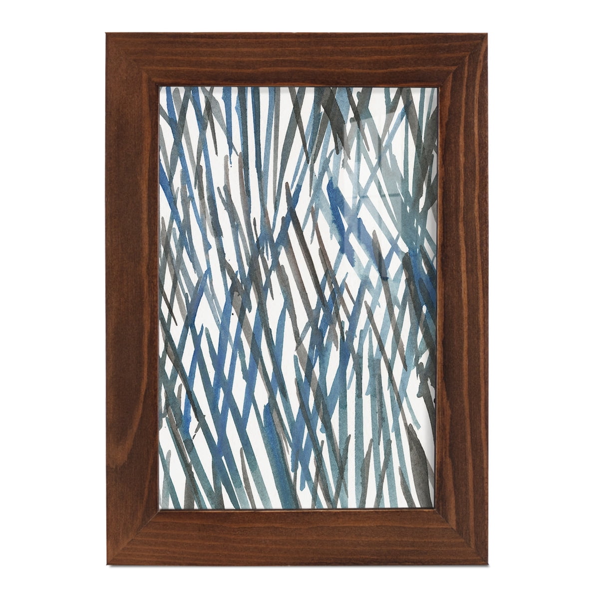 Blue Grass II - Framed Print w/glass - Chestnut