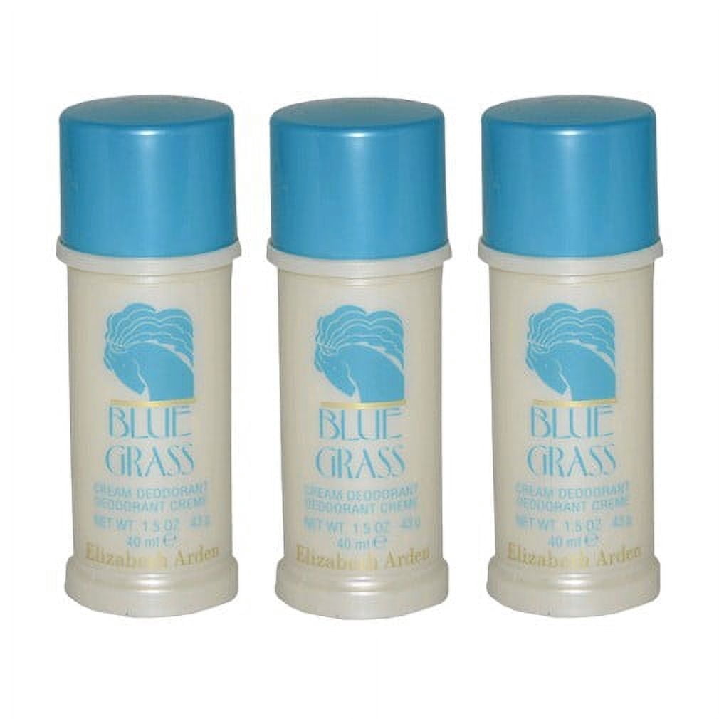 Blue Grass by Elizabeth Arden, 3x1.5 oz (4.5 oz total) Cream Deodorant for Women