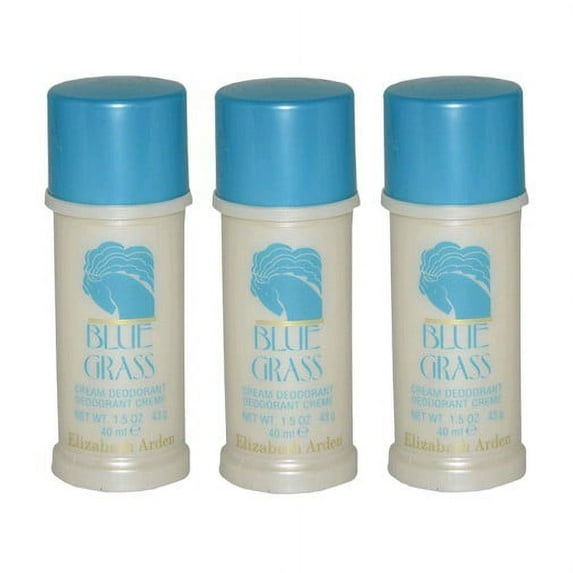 Blue Grass by Elizabeth Arden, 3x1.5 oz (4.5 oz total) Cream Deodorant for Women