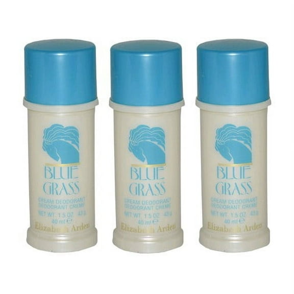Blue Grass by Elizabeth Arden, 3x1.5 oz (4.5 oz total) Cream Deodorant for Women