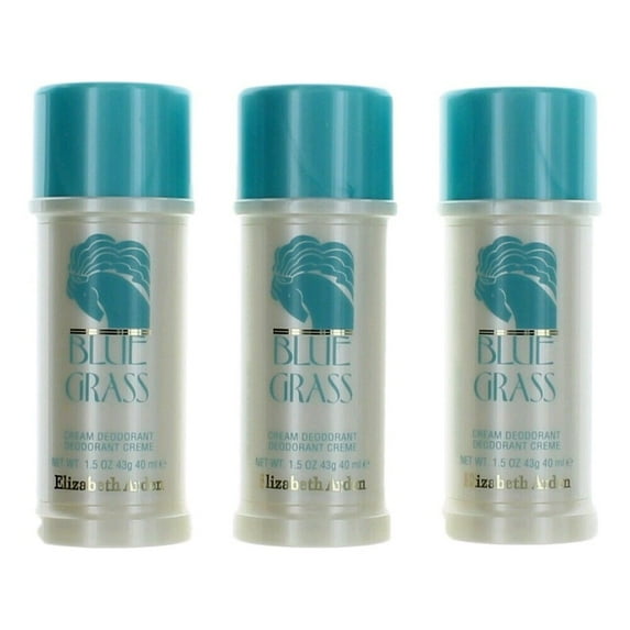 Blue Grass by Elizabeth Arden 3x1.5oz 4.5oz Total Cream Deodorant Women