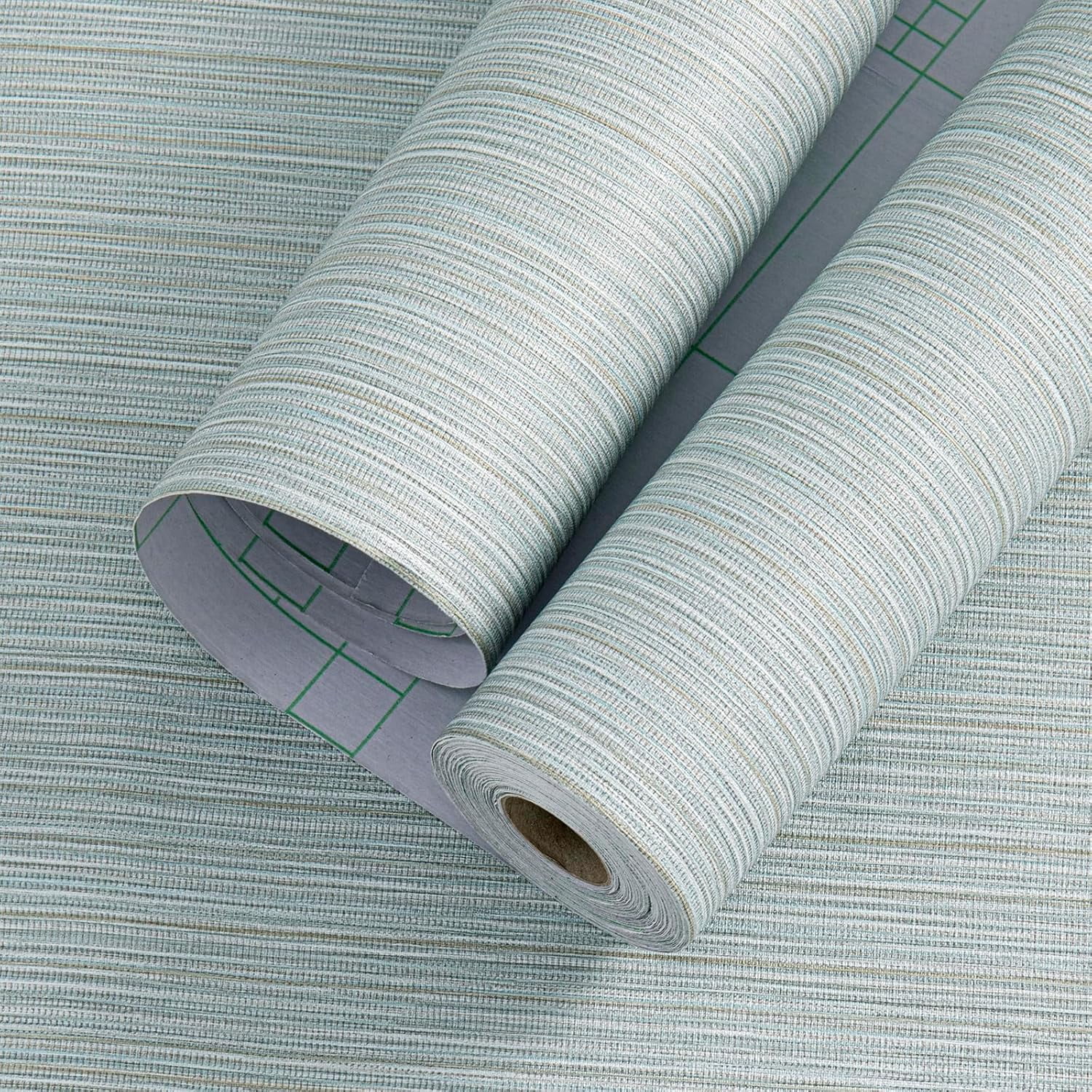 Blue Grasscloth Fabric Wallpaper 24