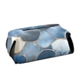 thumbnail image 1 of Blue Gray Abstract Art Tissue Box Cover Leather Square Rectangle Tissue Box Holder for Bathroom Living Room Desk Office Decor, 1 of 7