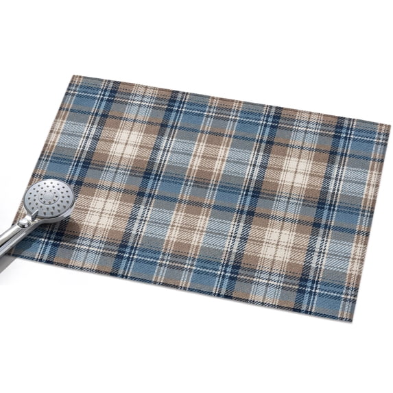 Blue Gray Buffalo Plaid Washable Area Rug 2 x 3 ft Rustic Farmhouse ...