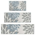 thumbnail image 1 of Blue and Gray Floral Pattern Kitchen Rugs Sets Of 3,Kitchen Runner Rugs Non Skid Washable,Decorative Kitchen Floor Mats for Kitchen,Sink,Laundry,17"x30"+ 17"x47" + 17"x59", 1 of 6