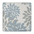 thumbnail image 1 of Blue and Gray Floral Pattern Square Fitted Tablecloth with Elastic Edge,Square Table Cover,Washable Elastic Table Cover for Home Kitchen Party Decor 34"x34", 1 of 6