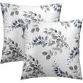 thumbnail image 1 of Blue and Gray Flowers Throw Pillow Cover 20x20 Inch Pack of 2 Vintage Chinoiserie Blue Floral Cushion Pillow Case Square Pillowcase for Party Bed Sofa Home Car Bedroom Outdoor, 1 of 5
