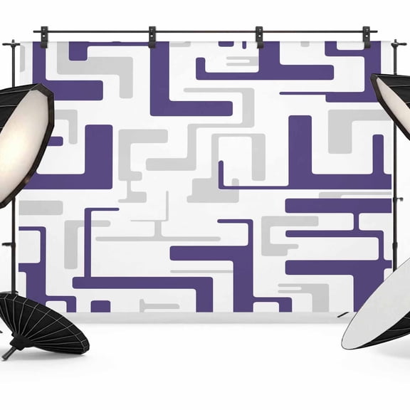 Blue Gray Geometric Stripes Photography Backdrop 7x5FT, Modern Abstract Lines Maze Photo Backdrops, Background for Photography Studio Photo Studio Background, Back Drop for Photoshoot