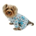 thumbnail image 1 of Blue & Gray Hearts Fleece Turtleneck Pajamas - Small, 1 of 4