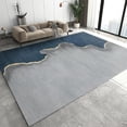 thumbnail image 1 of Blue Gray Patchwork Area Rug, Cement Gray Line Indoor Non Slip Bedroom Rug, Machine Washable Breathable Durable Carpet For Living Room Study Dining Room Decor Floor Mat 4x5ft, 1 of 6