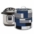 thumbnail image 1 of Blue Gray Pressure Cooker Cover Abstract Color Block Geometric Modern Dust Cover for Kitchen Appliances with Top Handle & Storage Pockets, Fits 6 Quart Instant Pot, Air Fryer, Crock Pot, 1 of 9