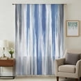 thumbnail image 1 of Blue Gray Sheer Curtains 45 Inches Long, Modern Simple Abstract White Ombre Texture Light Filering Curtains, Breathable Simi Curtain Privacy Drapes for Kitchen Bathroom Small Window Treatment, 1 of 9