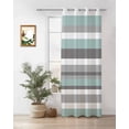 thumbnail image 1 of Blue-Gray Stripes Thermal Insulated Blackout Curtains for Bedroom 72 Length Room Darkening Curtain 1 Panel Grommet Window Curtain Drape for Living Room Nursery Room, 1 of 7