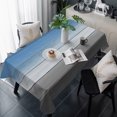 thumbnail image 1 of Blue Gray Table Cloth Waterproof Tablecloths, Vintage Farmhouse Gradient Wooden Grain Art Tablecloth Dining Table Cover for Kitchen Party Tabletop Outdoor, Rectangle Tablecloth 54x108 Inch, 1 of 9