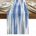 thumbnail image 1 of Blue Gray Table Runner - 90 Inch Long, Kitchen Dining Table Runner Dresser Scarves, Modern Simple Abstract White Ombre Texture Farmhouse Decor for Coffee Tables Wedding Party Banquet, 1 of 8