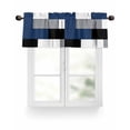 thumbnail image 1 of Blue Gray Valances for Windows Abstract Color Block Geometric Modern Valance Rod Pocket Light Filtering Short Window Treatments Curtains for Kitchen Bathroom Living Room Bedroom, 42 x 12 Inch, 1 of 7