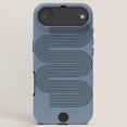 Line Shell Blue Blue-Gray and Black Curved Line Tough Case for Apple iPhone ...