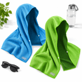 Blue/Green Absorbent Quick-Drying UV Protection Neck and Face Towel ...