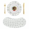 thumbnail image 1 of Blue Green Bohemia Round 13 Inch Placemats Set of 8, Vintage Abstract Boho Flowers Cream HeatResistant Non Slip Place Mats for Dining Table, Wipeable Braided Kitchen Table Mats for Housewarming, 1 of 9