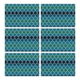thumbnail image 1 of Blue Green Checkered Pattern Summer Placemats Table Placemats Set Of 6-Linen Kitchen Washable Placemats Table Mats 11.8"x17.7" Non-Slip Heat Resistant, 1 of 5
