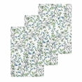 thumbnail image 1 of Blue Green Eucalyptus Kitchen Dish Towels for Drying Dishes Set of 3, Spring Botanical Leaves Weeping Waffle Weave Microfiber Hand Tea Bathroom Towels Quick Dry & Absorbent Towel 15.7x23.6, 1 of 7