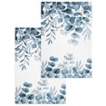 thumbnail image 1 of Blue Green Eucalyptus Leaves Kitchen Dish Towels for Drying Dishes Set of 2, Spring Summer Botanical Waffle Weave Microfiber Hand Tea Bathroom Towels Quick Dry & Absorbent Towel 15.7x23.6, 1 of 7