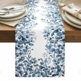 thumbnail image 1 of Blue Green Eucalyptus Leaves Table Runner - 70 Inch Long, Kitchen Dining Table Runner Dresser Scarves, Spring Summer Botanical Farmhouse Decor for Coffee Tables Wedding Party Banquet, 1 of 8