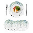 thumbnail image 1 of Blue Green Eucalyptus Round 13 Inch Placemats Set of 6, Sage Gradient Leaves Butterfly HeatResistant Non Slip Place Mats for Dining Table, Wipeable Braided Kitchen Table Mats for Housewarming, 1 of 9
