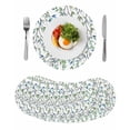 thumbnail image 1 of Blue Green Eucalyptus Round 13 Inch Placemats Set of 8, Spring Botanical Leaves Weeping HeatResistant Non Slip Place Mats for Dining Table, Wipeable Braided Kitchen Table Mats for Housewarming, 1 of 9