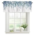 thumbnail image 1 of Bedliving Blue Green Eucalyptus Window Valance for Kitchen Bathroom Laundry Room, 54 x 18 Inch Rod Pocket Short Curtain, 1 Panel, 1 of 9