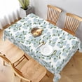 thumbnail image 1 of Blue Green Floral Rectangle Tablecloth 60x84 Inch Hydrangea Flower Table Cloth Spring Summer Holiday Table Covers Polyester Indoor Outdoor Farmhouse Tablecloths for Kitchen Dining Party Picnic, 1 of 6