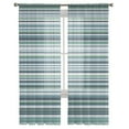 Blue Green Geometric Simplicity Sheer Curtain for Living Room Bedroom