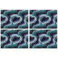 thumbnail image 1 of Blue Green Gold Marble Pattern Summer Placemats Table Placemats Set Of 4-Linen Kitchen Washable Placemats Table Mats 11.8"x17.7" Non-Slip Heat Resistant, 1 of 6