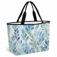 thumbnail image 1 of Blue Green Leaf Beach Bag for Women, Large Breathable Mesh Beach Tote Bag, Summer Vintage Watercolor Plant Sandproof Lightweight Travel Bags for Vacation Picnic Swimming Pool 15.7"x15.7"x9.1", 1 of 9