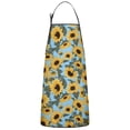 thumbnail image 1 of Blue Green Leaf Sunflower Pattern Apron-Garden Aprons for Women with Pockets-Cotton Linen Waterproof Kitchen Cooking Gardening Aprons Adjustable for Kitchen,Cooking,BBQ and Salon 33x27 Inch, 1 of 7