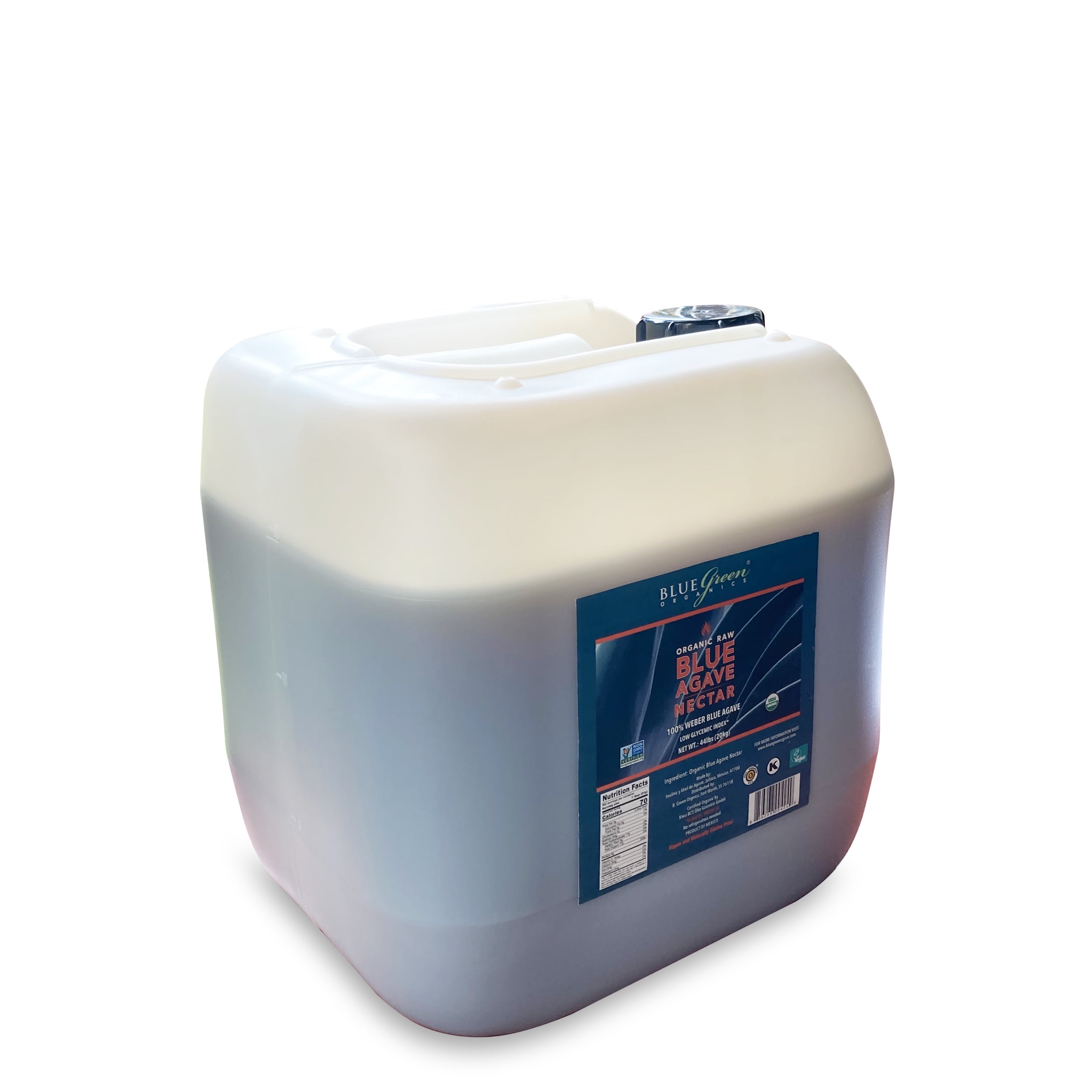 Blue Green Organic Raw Agave Nectar 44 Pounds, 4 Gallon